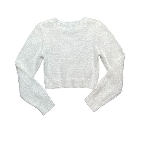 URBAN OUTFITTERS Soft Fuzzy Sweater White Size Medium - Picture 2 of 5